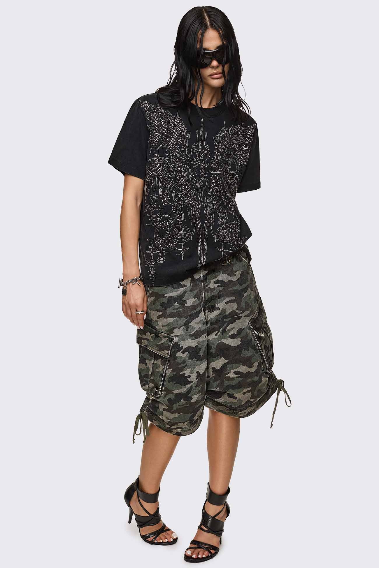 Minga London Elysium Sigil Rhinestone Graphic T-Shirt