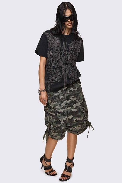 Minga London Elysium Sigil Rhinestone Graphic T-Shirt