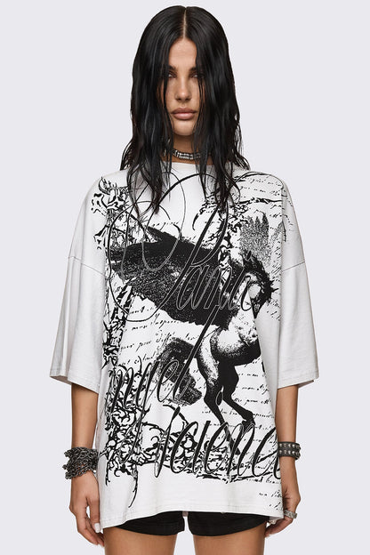 Minga London Panic Angel Graphic T-Shirt