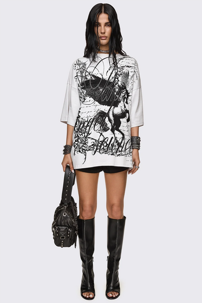Minga London Panic Angel Graphic T-Shirt