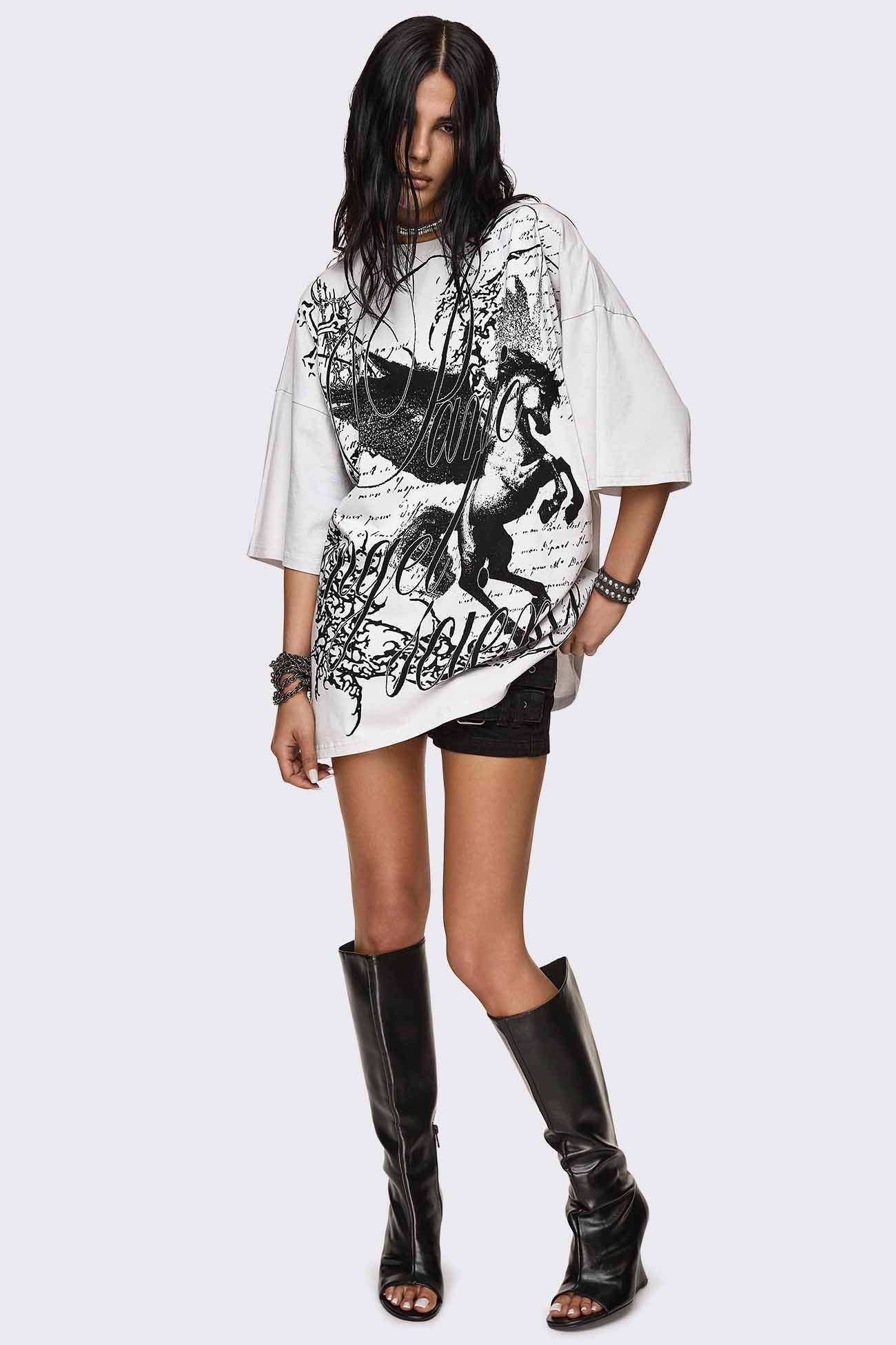 Minga London Panic Angel Graphic T-Shirt