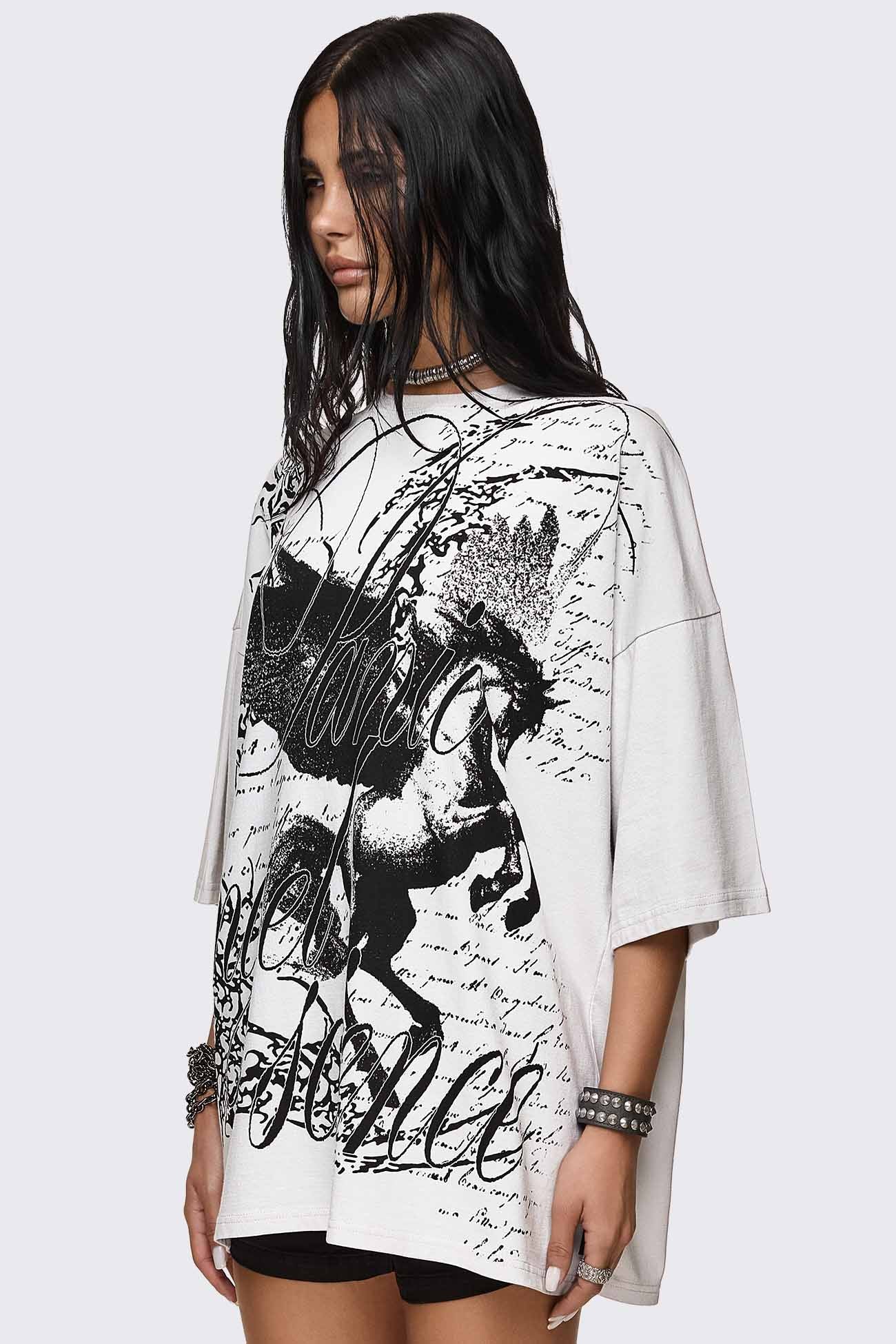 Minga London Panic Angel Graphic T-Shirt