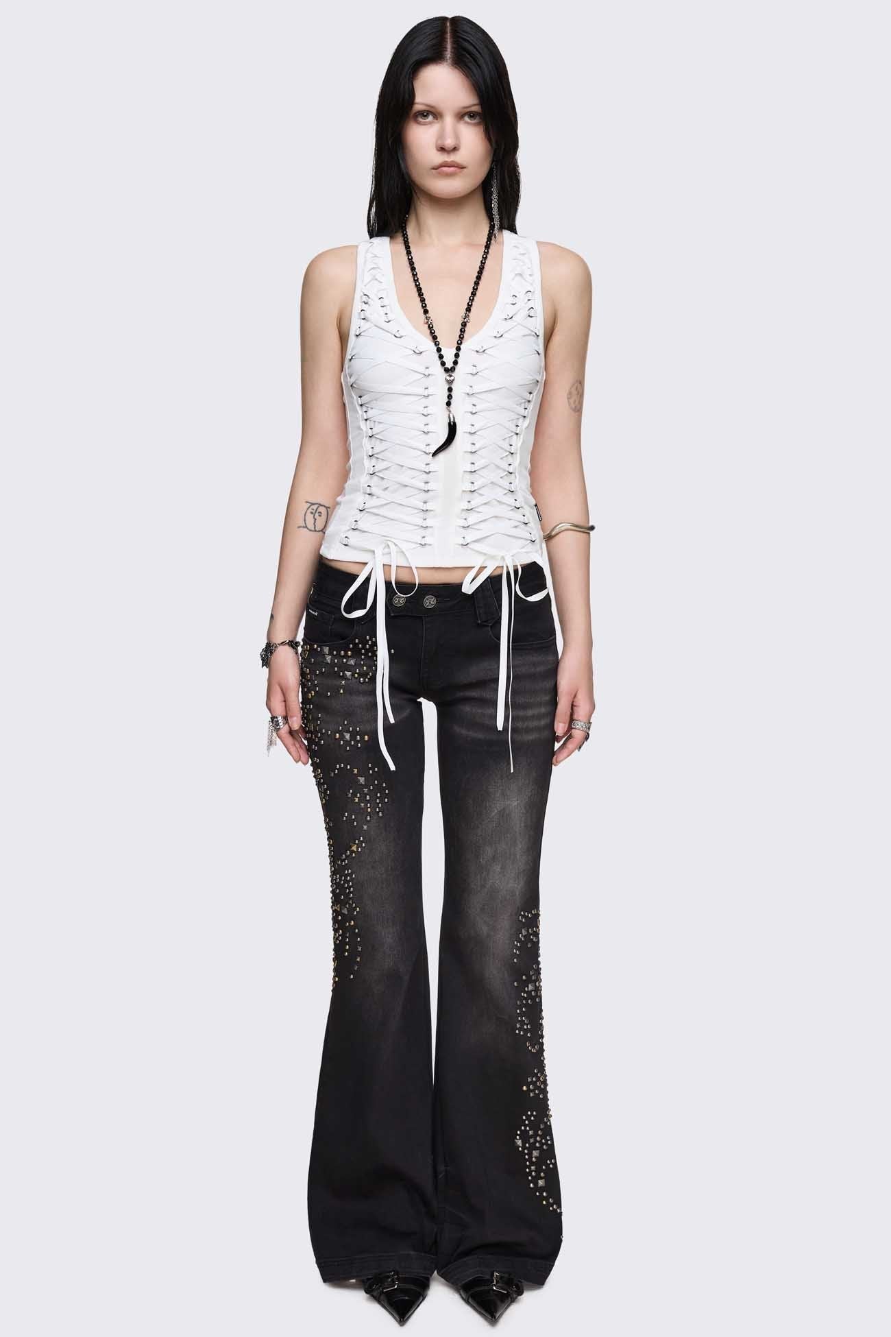 Minga London Courtney Lace-Up Top