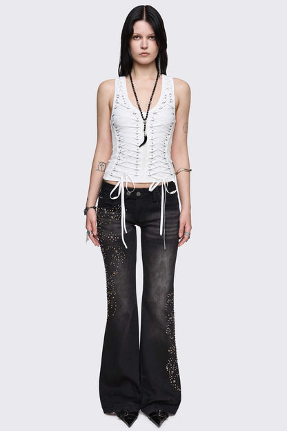 Minga London Courtney Lace-Up Top