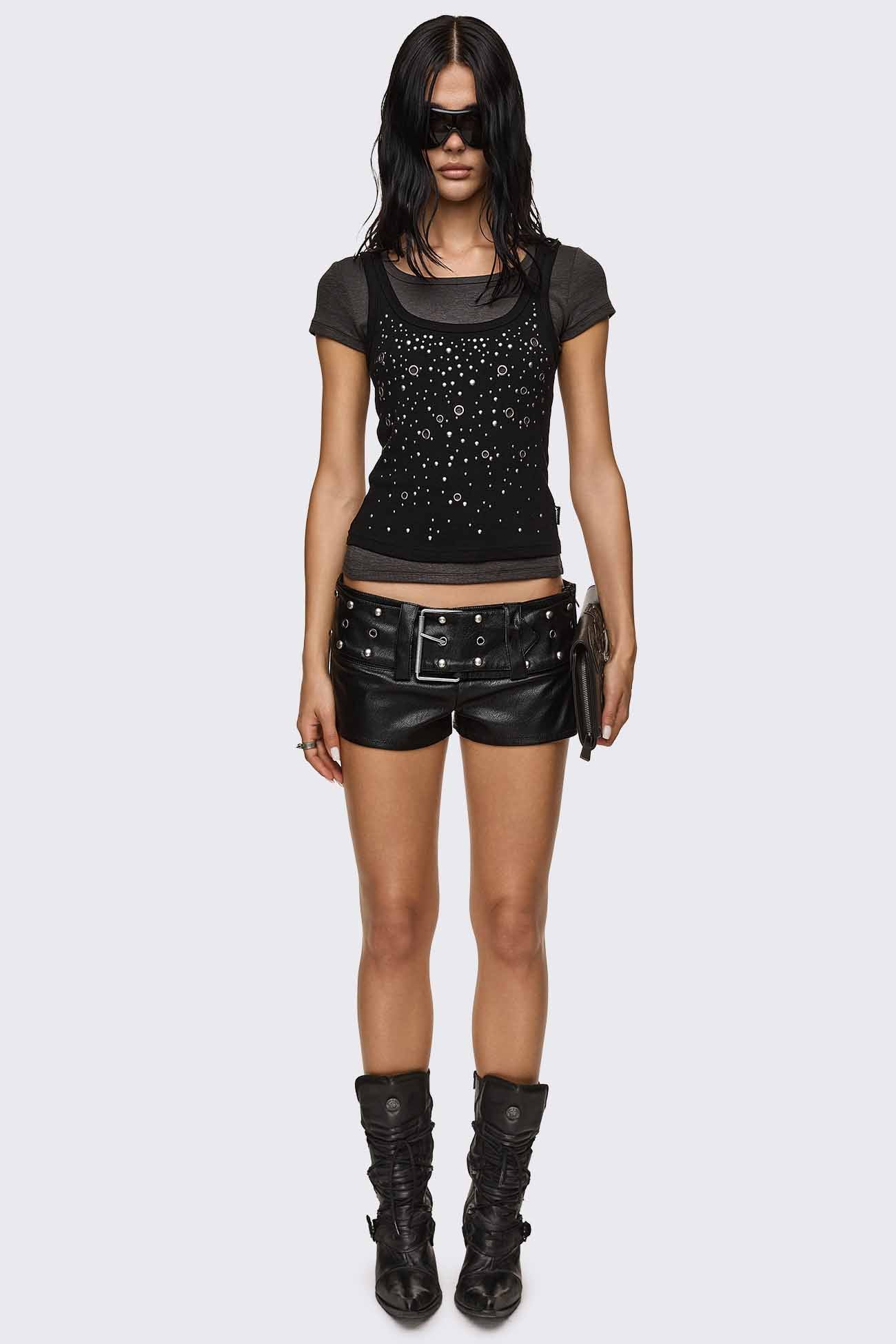 Minga London Rumour Layered Studded Top