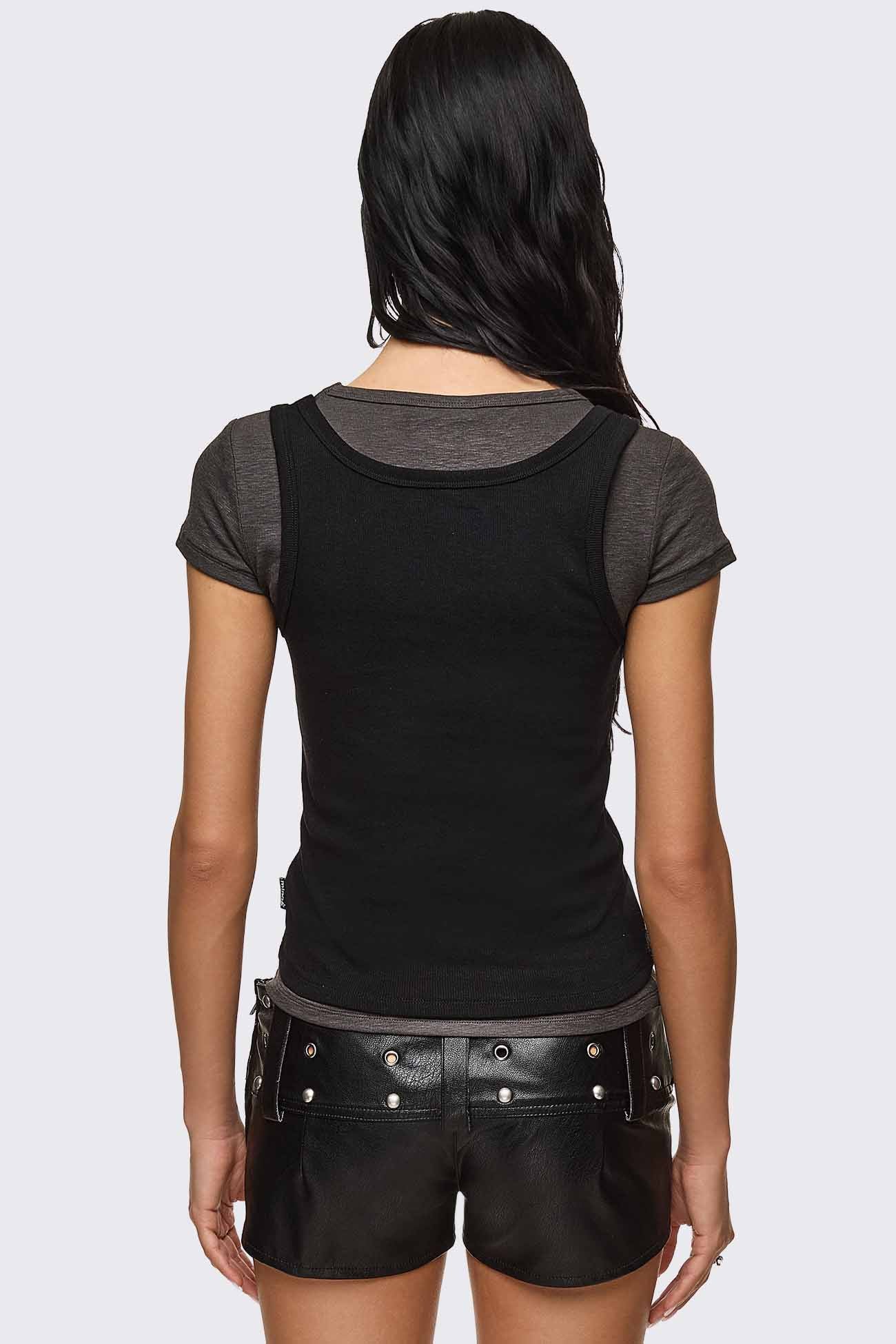 Minga London Rumour Layered Studded Top