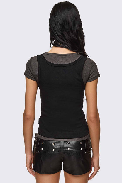 Minga London Rumour Layered Studded Top