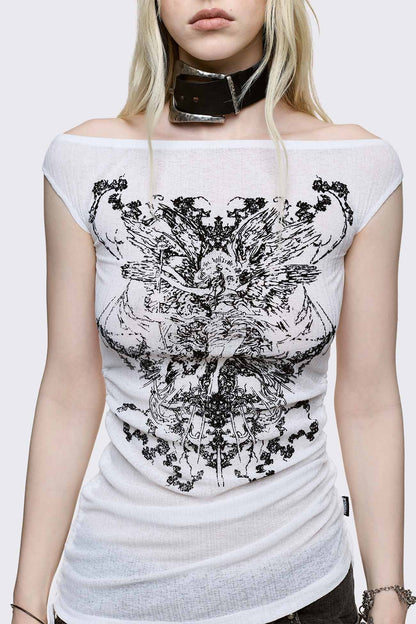Minga London Forgive Me Not Boatneck Top