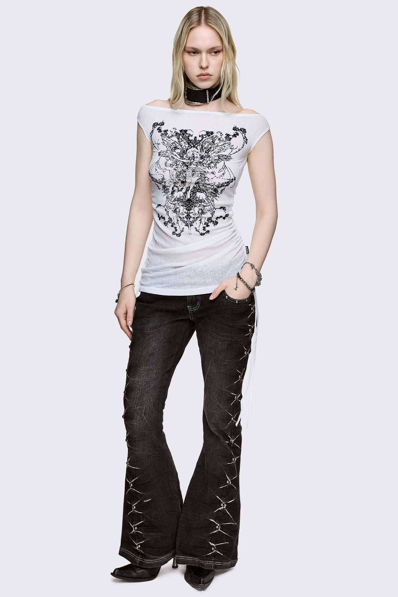 Minga London Forgive Me Not Boatneck Top