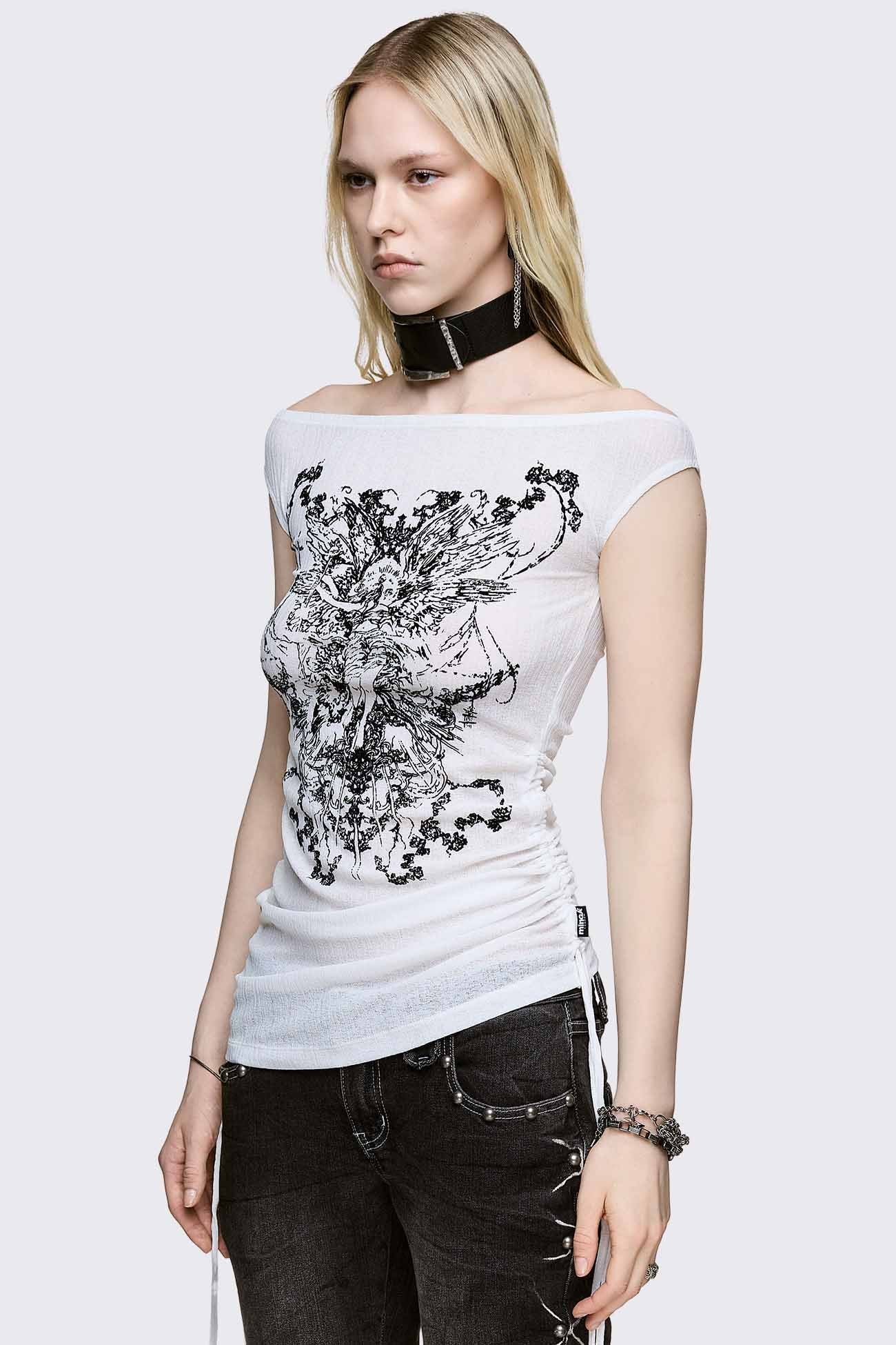 Minga London Forgive Me Not Boatneck Top