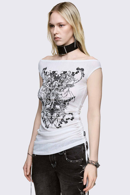 Minga London Forgive Me Not Boatneck Top