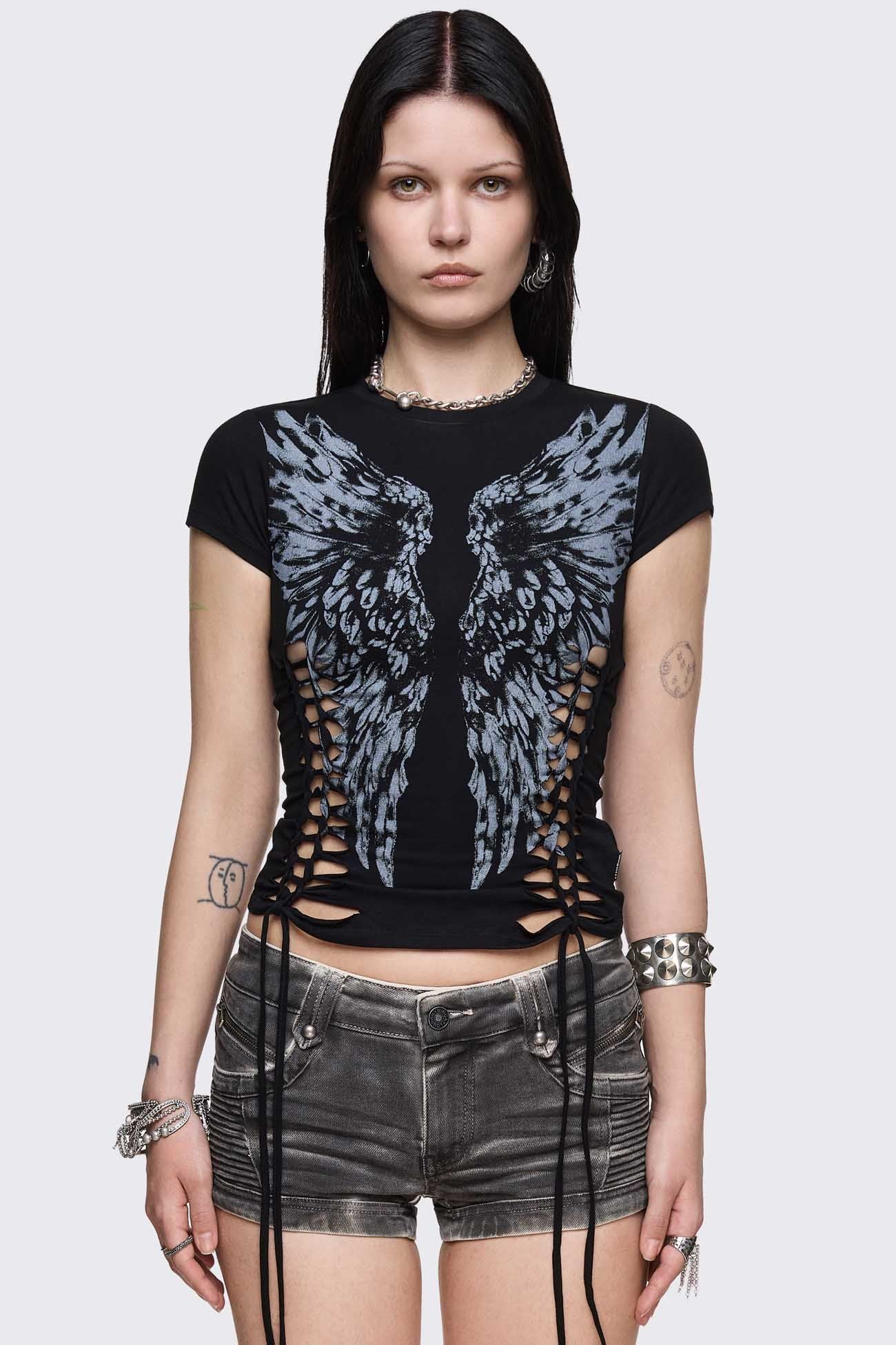 Minga London Dynasty Cut-Out Baby Tee