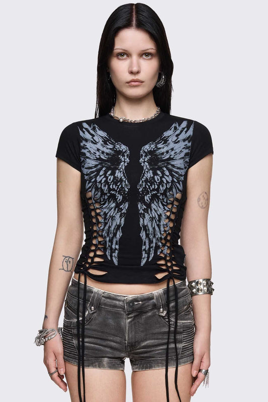 Minga London Dynasty Cut-Out Baby Tee