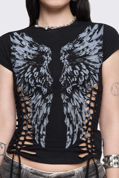 Minga London Dynasty Cut-Out Baby Tee