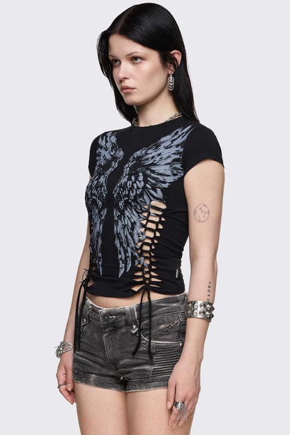 Minga London Dynasty Cut-Out Baby Tee