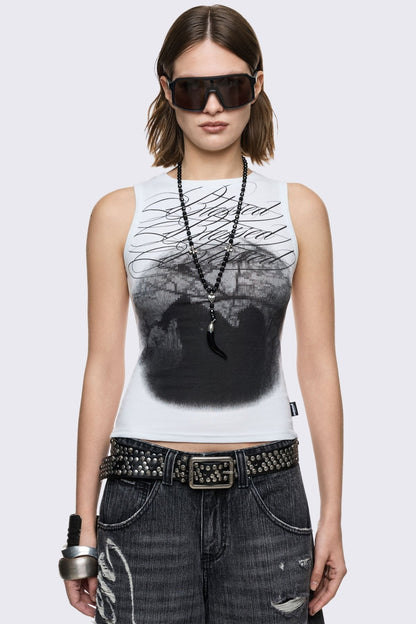 Minga London Goth Benediction Vest Top