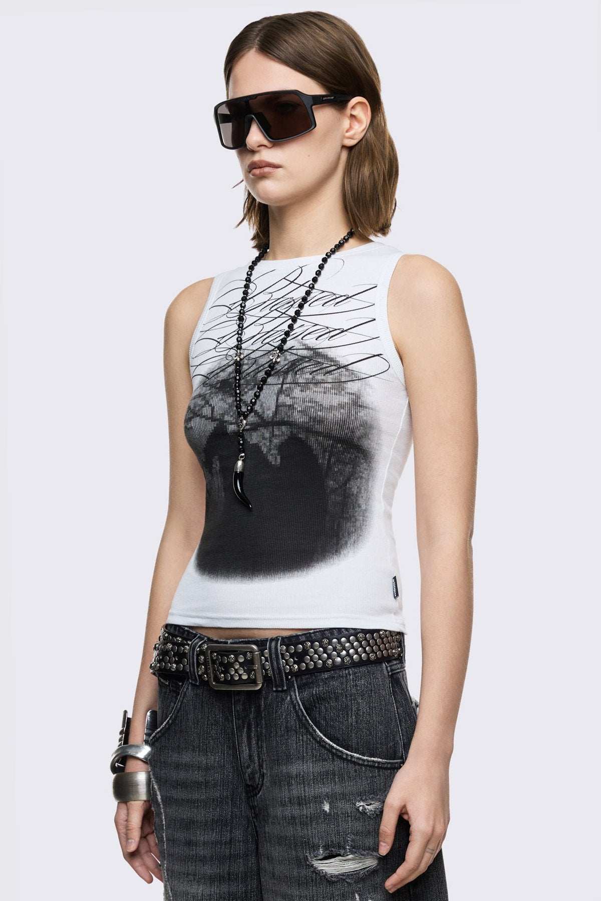 Minga London Goth Benediction Vest Top