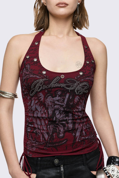 Minga London Broken Halo Halter Top