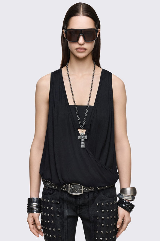 Minga London Reya Wrap Vest Top