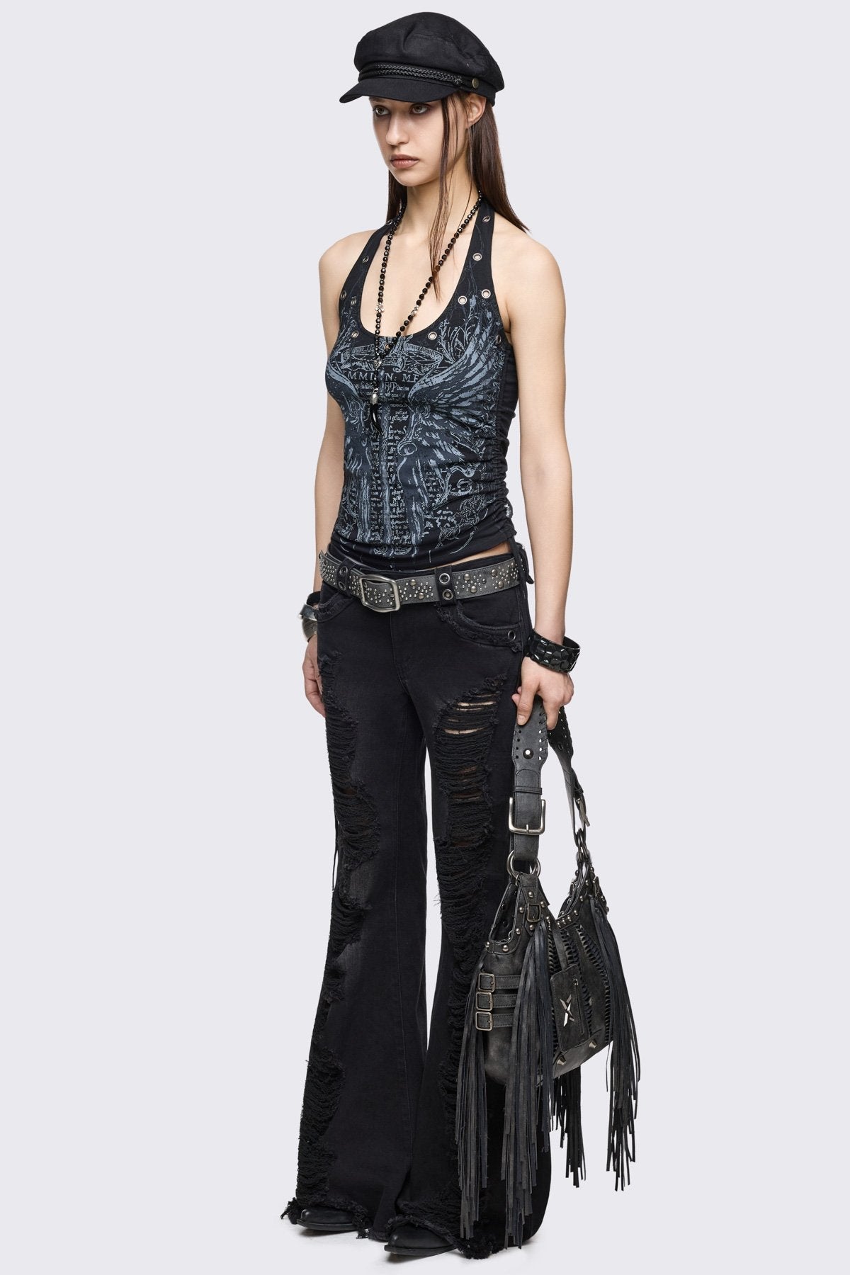 Minga London Winged Sword Halter Top