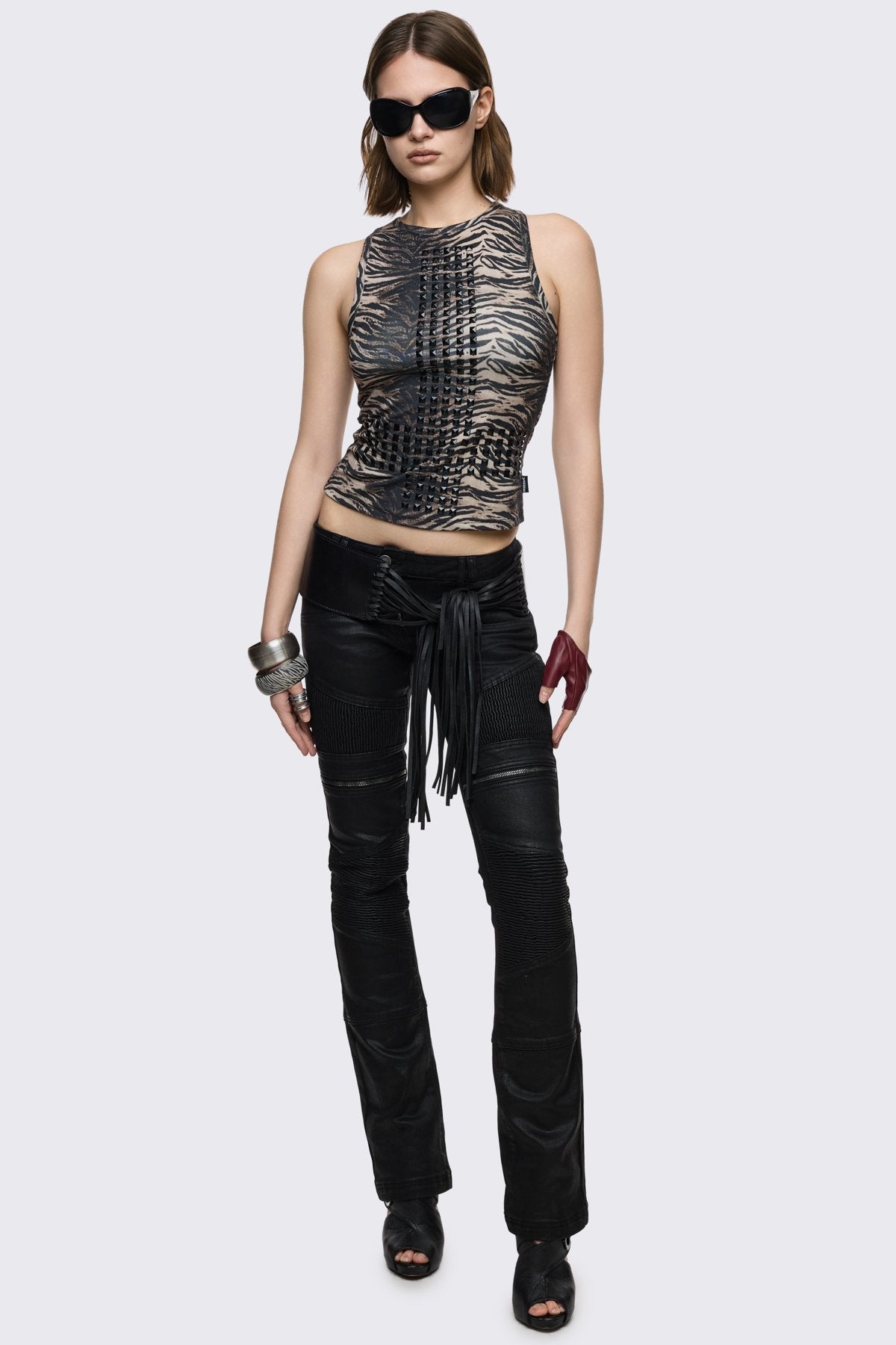Minga London Jungle Studded Vest Top