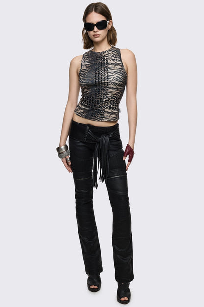 Minga London Jungle Studded Vest Top