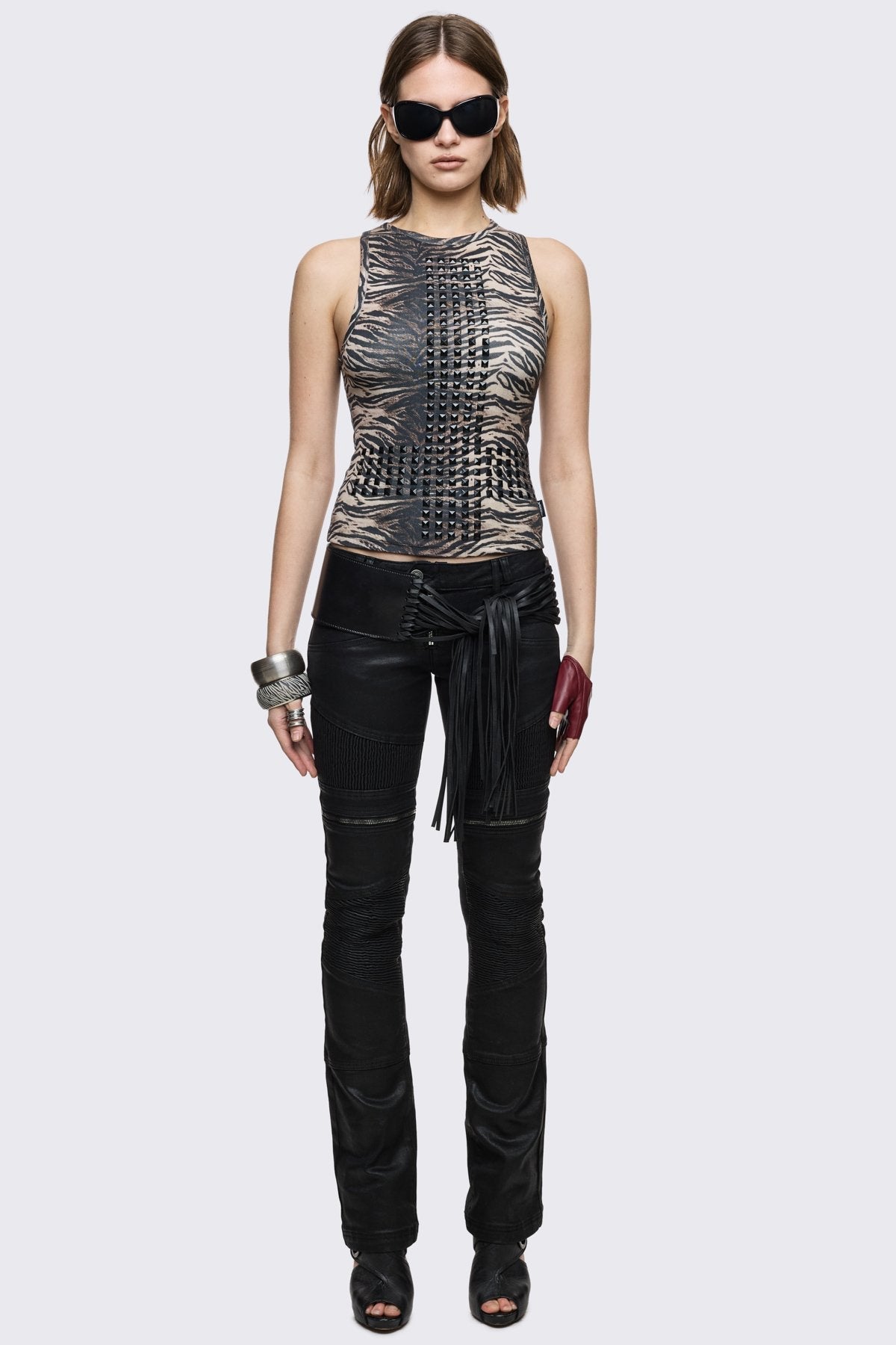 Minga London Jungle Studded Vest Top