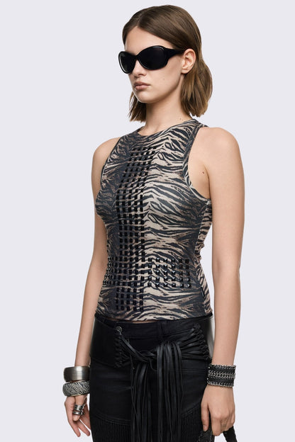Minga London Jungle Studded Vest Top