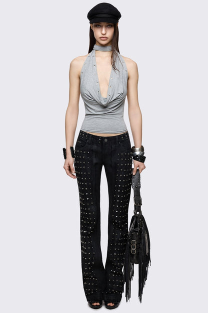 Minga London Riot Studded Bootcut Jeans