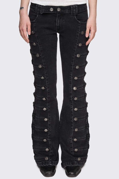 Minga London Hilda Military Flared Jeans
