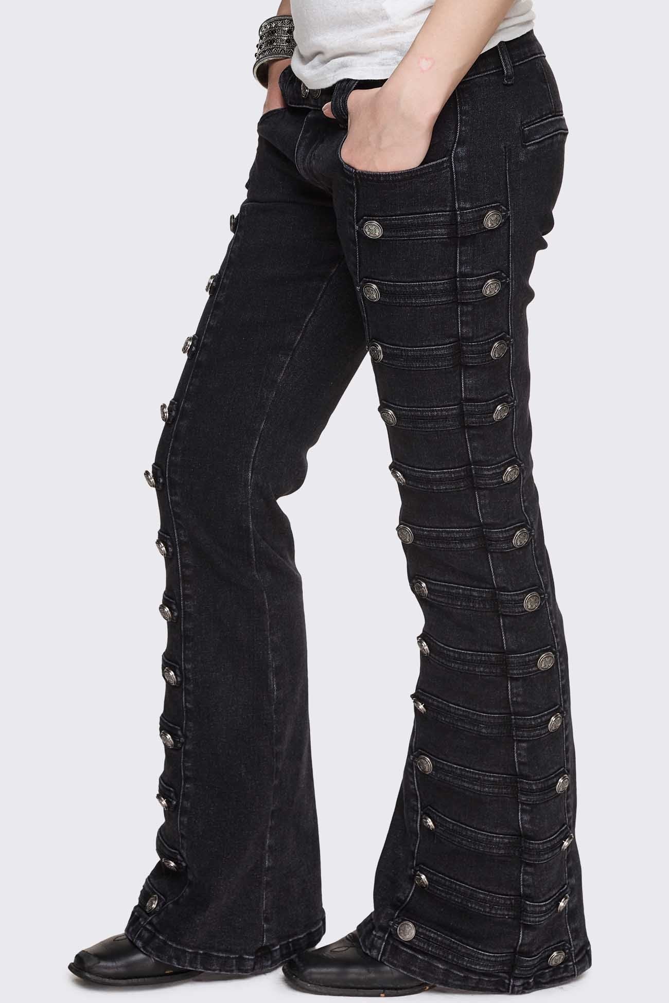 Minga London Hilda Military Flared Jeans