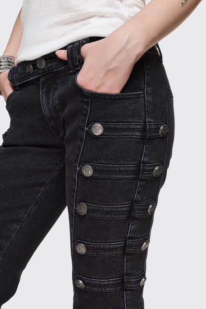 Minga London Hilda Military Flared Jeans
