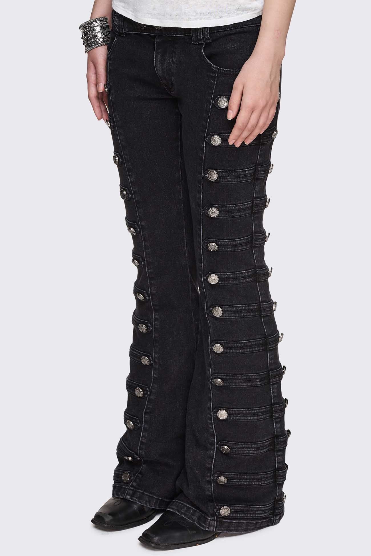 Minga London Hilda Military Flared Jeans