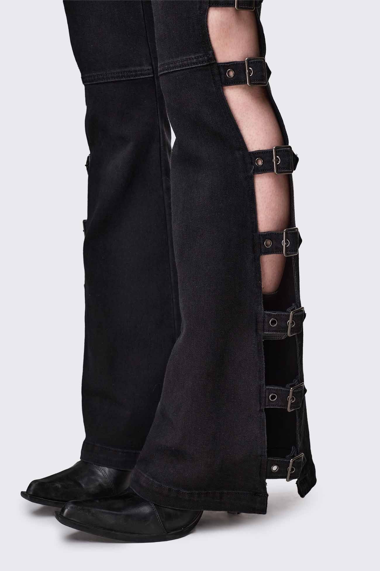 Minga London Imogen Buckle Flared Jeans