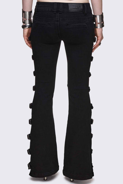 Minga London Imogen Buckle Flared Jeans