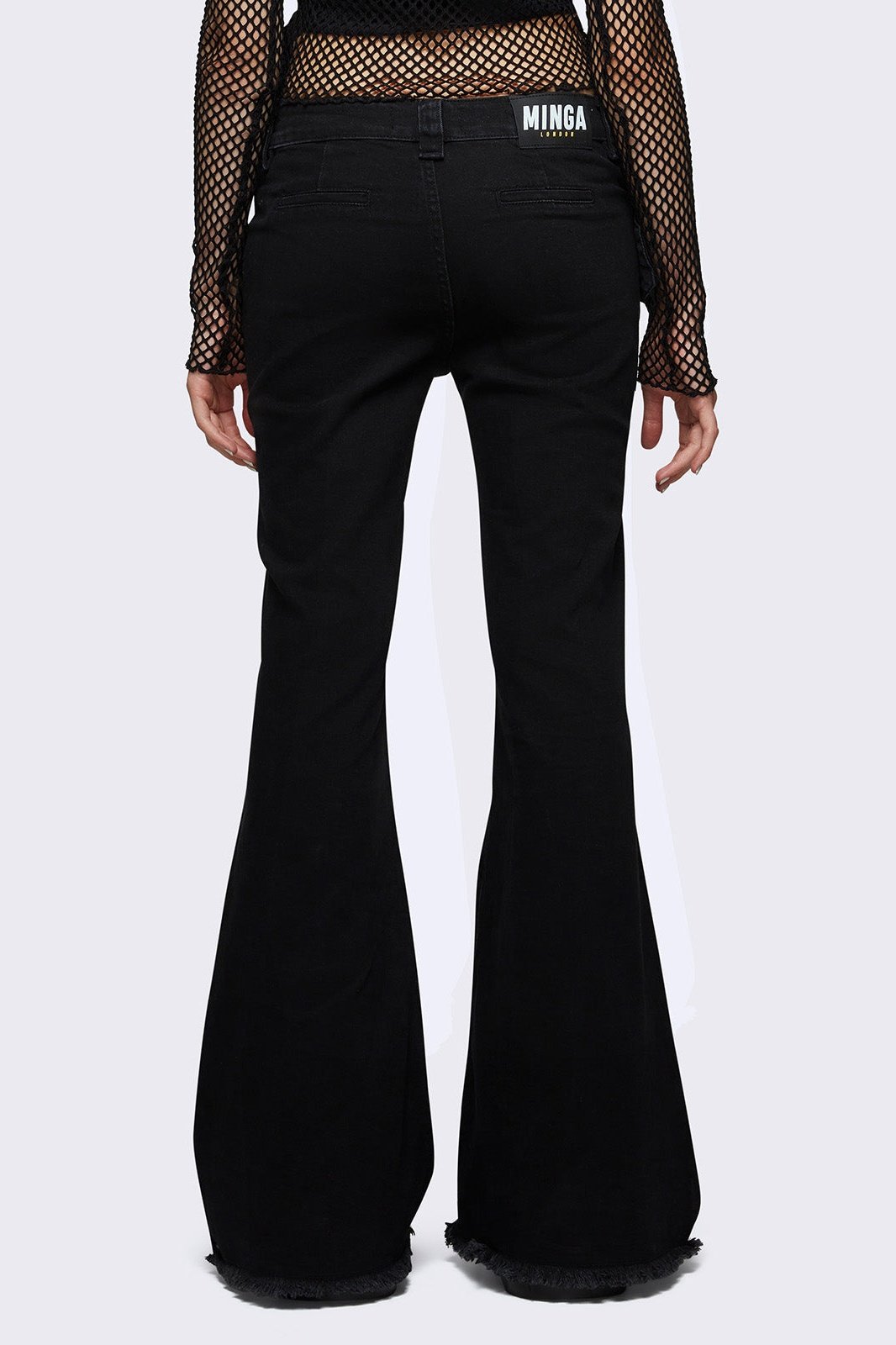 Minga London Gia Belted Flared Jeans