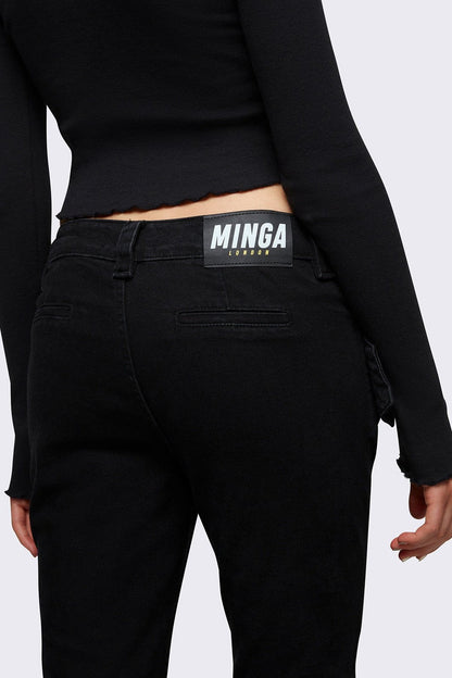 Minga London Gia Belted Flared Jeans