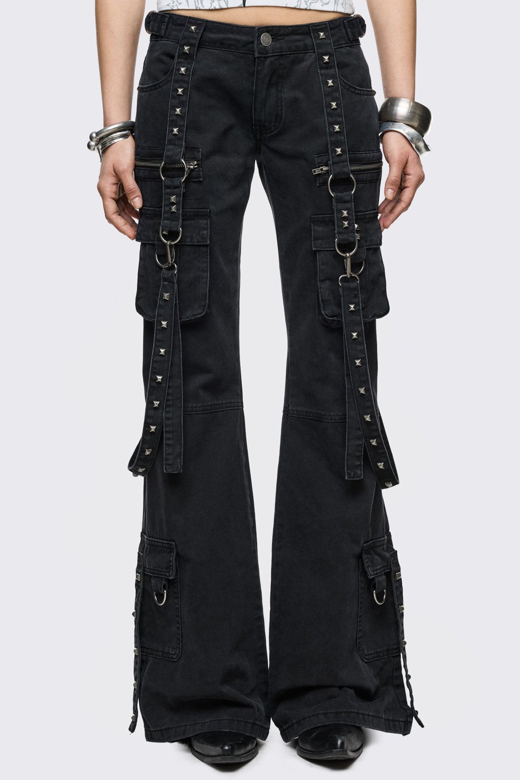 Minga London Bruise Cargo Flared Jeans