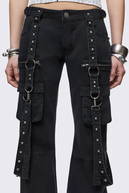 Minga London Bruise Cargo Flared Jeans