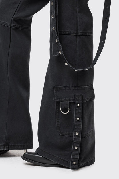 Minga London Bruise Cargo Flared Jeans