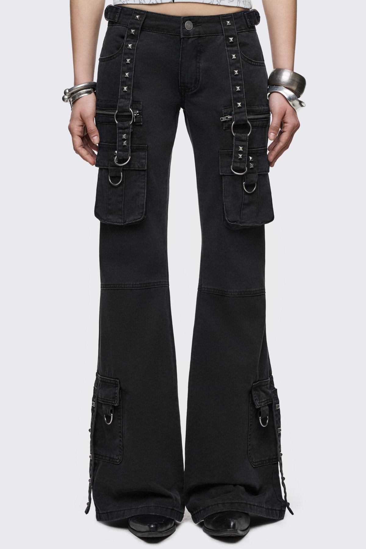 Minga London Bruise Cargo Flared Jeans
