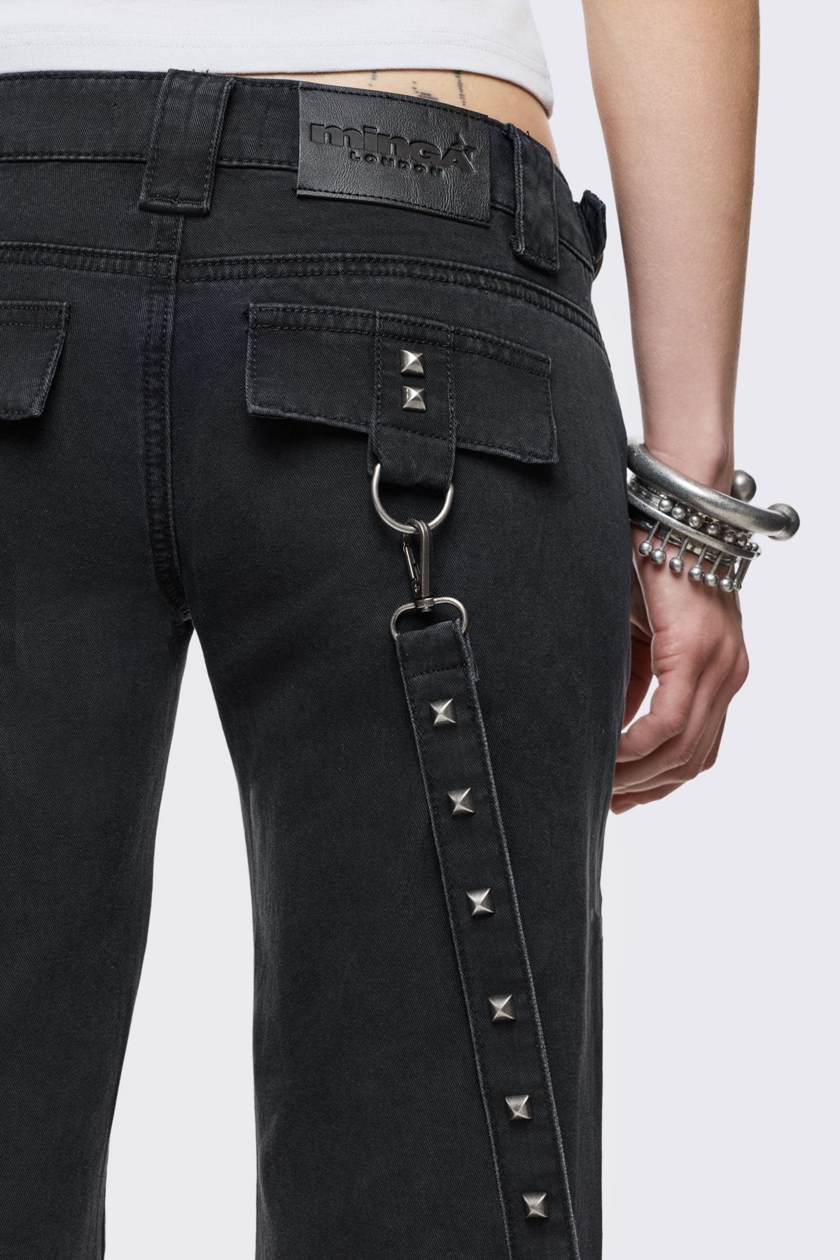 Minga London Bruise Cargo Flared Jeans