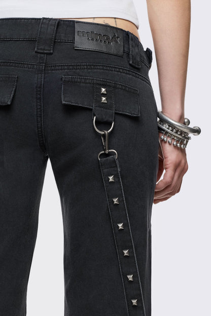 Minga London Bruise Cargo Flared Jeans