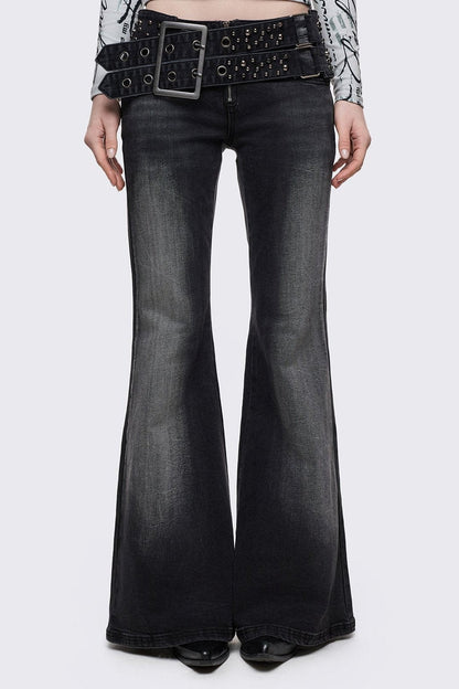 Minga London Roxie Belted Flared Jeans