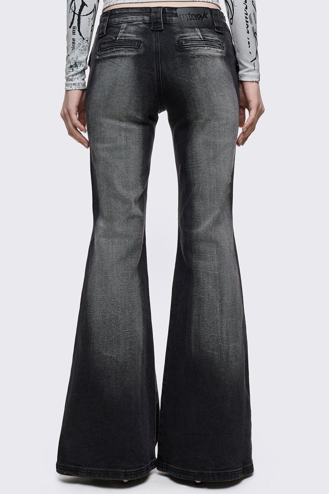 Minga London Roxie Belted Flared Jeans