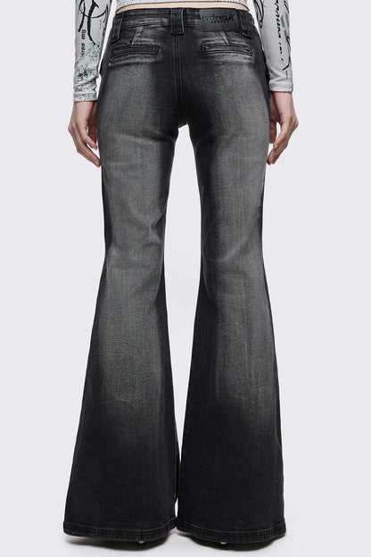 Minga London Roxie Belted Flared Jeans