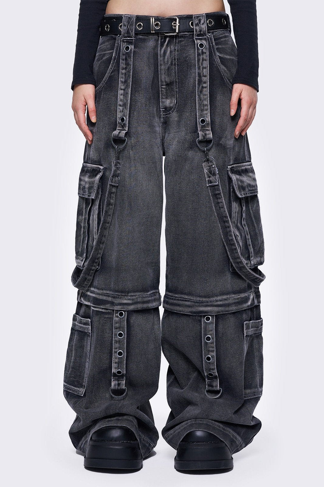 Minga London Trek Grey Cargo Jeans