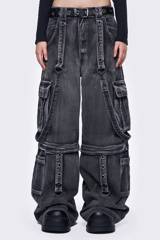 Minga London Trek Grey Cargo Jeans