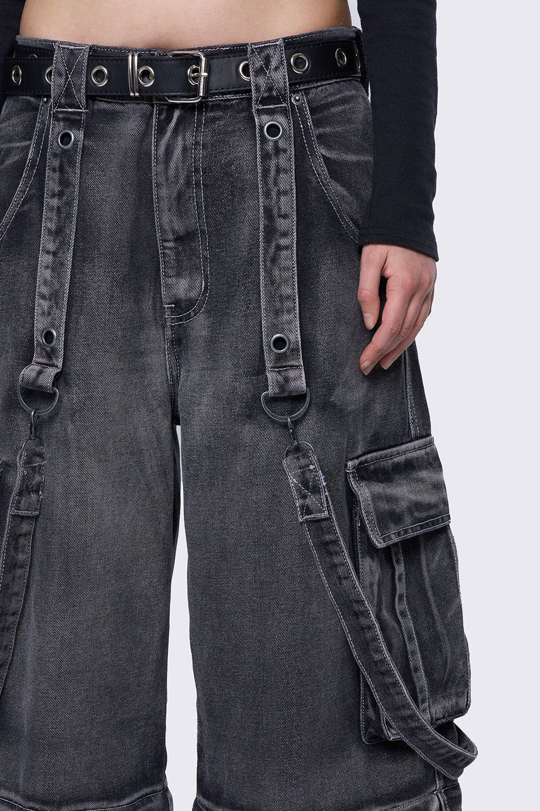 Minga London Trek Grey Cargo Jeans