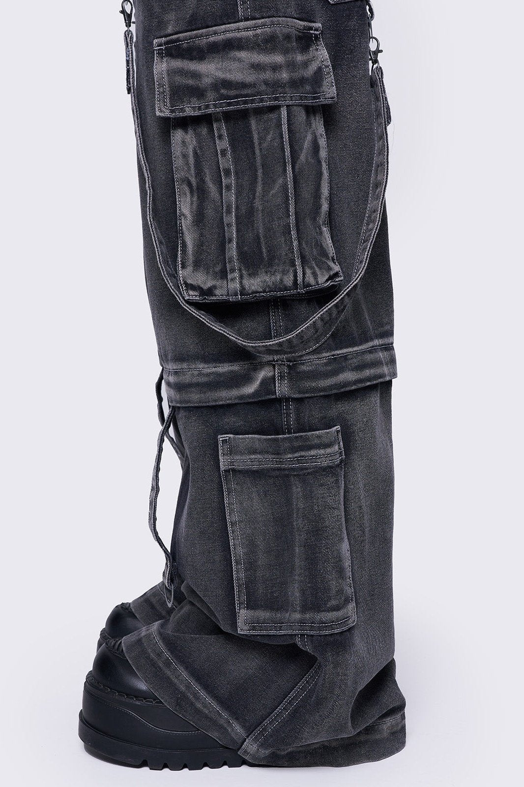 Minga London Trek Grey Cargo Jeans